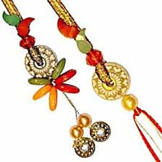 Buy Set of Bhaiya Bhabhi Rakhi Online @ ₹199 from ShopClues