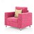 Comfort Couch Fully Upholstered Single-Seater Sofa - Classic Valencia Pink