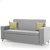 Comfort Couch Fully Upholstered Three-Seater Sofa - Premium Florence Grey