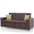 Comfort Couch Fully Upholstered Three-Seater Sofa - Premium Florence Metallic Plum