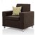 Comfort Couch Fully Upholstered Single-Seater Sofa - Classic Florence Brown