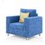 Comfort Couch Fully Upholstered Single-Seater Sofa - Classic Valencia Blue