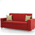 Comfort Couch Fully Upholstered Three-Seater Sofa - Premium Florence Red