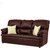Comfort Couch Three-Seater Sofa with Maroon Upholstery - Premium