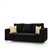 Comfort Couch Fully Upholstered Three-Seater Sofa - Premium Valencia Black