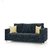 Comfort Couch Fully Upholstered Three-Seater Sofa - Premium Valencia Dark Blue