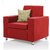 Comfort Couch Fully Upholstered Single-Seater Sofa - Premium Florence Red