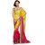 Yellow  Magenta Tissue Shaded Saree