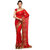 Red Faux Georgette Saree