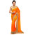 Orange  Yellow Marvel Chiffon Shaded Saree
