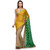 Green Mustard  Beige Faux Georgette  Santoon Half  Half Saree