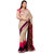Beige Magenta  Purple Viscose  Faux Georgette Saree