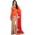 Multihued Faux Chiffon And Faux Georgette Saree