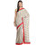 Beige Faux Chiffon Saree With A Satin Border