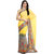 Steel Gray And Yellow Shaded Faux Chiffon Saree