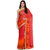 Maroon And Mustard Shaded Faux Chiffon Saree