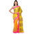 Lemon and Orange Faux Georgette Half Half Saree