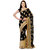 Black  Beige Faux Georgette  Faux Chiffon Half Half Saree