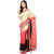 Beige Peach Coffee Shaded Faux Crepe Saree