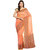 Peach Banarasi Supernet Saree With Resham Work