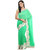 Green Faux Georgette With Zari Cut Patch Work
