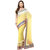 Yellow Faux Georgette  Net Half  Half Saree