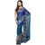 Printed Faux Georgette Saree In Hues Of Blue