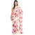 Beige Faux Georgette Saree With Floral Print