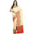 Beige Banarasi Matka Silk Saree With Zari Work