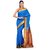 Blue Art Silk Saree with Zari Border