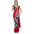 Magenta, Black  White Faux Chiffon Saree