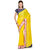 Yellow Faux Crepe Saree