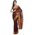 Traditional Maroon Saree With Zari Border