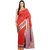 Vermilion Red Art Silk Saree With Zari Work