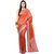 Vibrant Orange Art Silk Saree With Resham Work