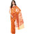 Orange Banarasi Supernet Saree With Resham Work