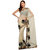 Beige Faux Chiffon Saree