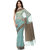 Sea Green Banarasi Moonga Cotton Saree With Resham Work