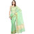 Green Banarasi Cotton Blend Saree With Zari Work