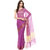 Violet Banarasi Cotton Blend Saree With Zari Work