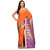Luminous Orange Art Silk Saree With Zari Work
