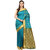 Dark Blue Art Silk Saree With Zari Work