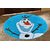 Avira Home 1700 Gsm Frozen Round Mat-Kids Room Mat-Bathmat-Door Mat- 100 Cotton-Multicolor