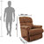 La-Z-Boy Recliner with Chocolate Brown Fabric Cover - Pinnacle