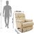 La-Z-Boy Recliner with Cream Fabric Cover - Pinnacle