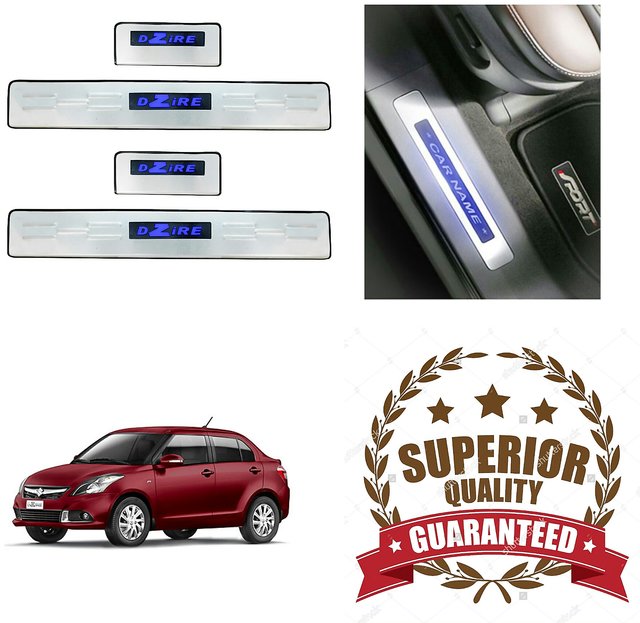 Buy V-Cart Superior Quality Car Door LED Sill Scuff Plates Foot Steps ...