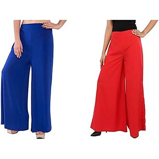 @rK-New Fashion Women Casual ,summer pack 2 pc palazzo Pants ,Plazzo ,Plazzo Trousers for