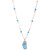 Sheelas non plated, blue coloured, alloy material, wooden beads oval long necklace for women code no569