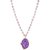 Sheelas non plated, purple coloured, alloy material, Agate slice necklace for women code no575