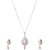 Sheelas non plated, white coloured, alloy material, Brass American diamond pendant Set for women code no601